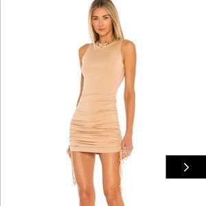 Superdown Cory ruched side dress